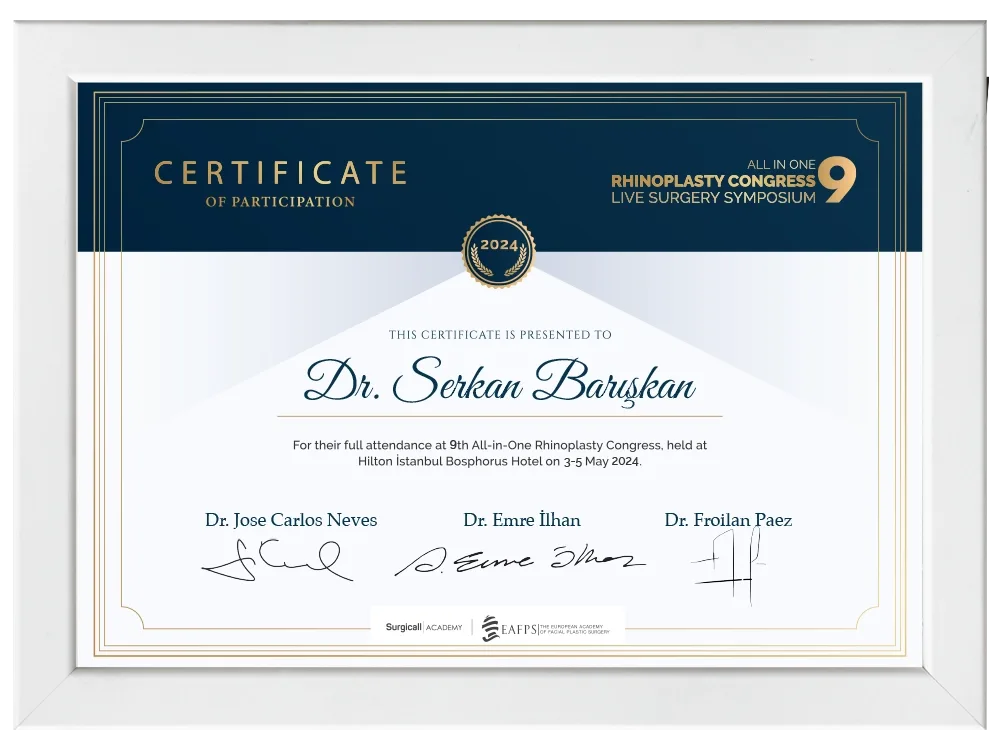 All-in-One Rhinoplasty Congress 2024 certificate
