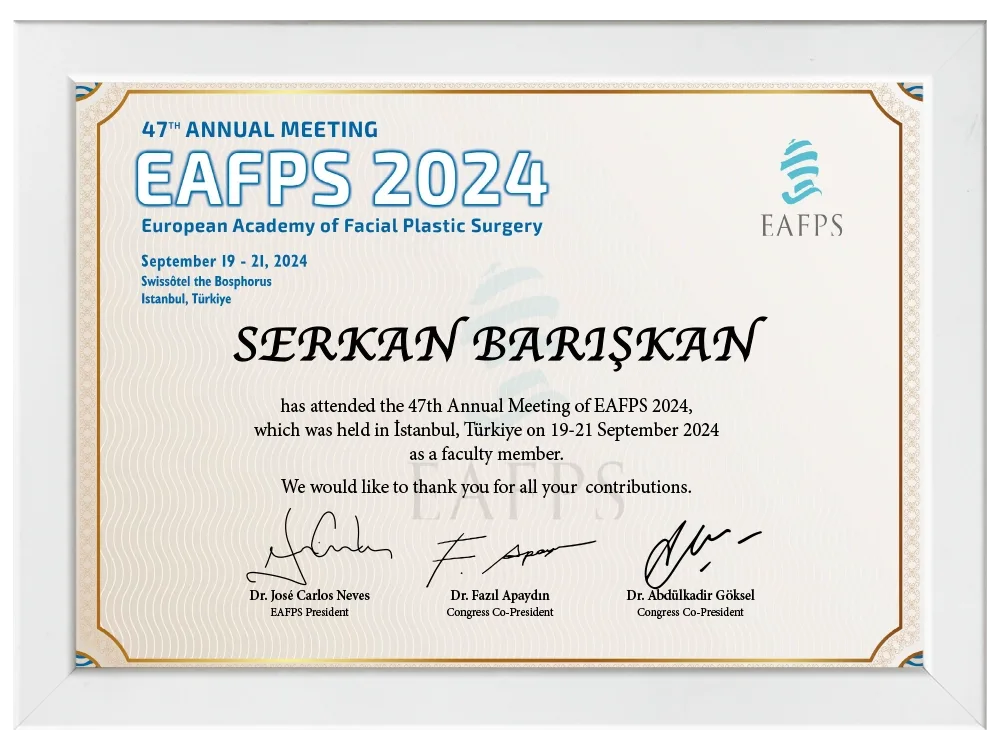 Facial Plastic Surgery Congress 2025 certificate